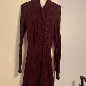 Cool Cable Knit hooded dress